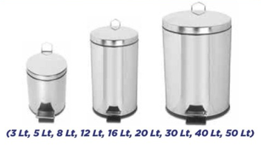 Krom Pedallı Çöp Kovaları